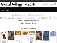 Tablet Screenshot of globalvillageimports.com